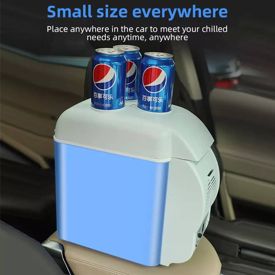 ตู้เย็นในรถยนต์ขนาดเล็กพกพาพกพาพร้อมช่องแช่แข็งขนาดเล็ก