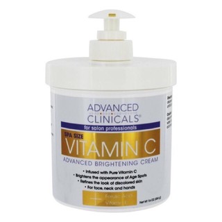 โลชั่นAdvanced Clinicals, Vitamin C, Advanced Brightening Cream, 16 oz (454 g)