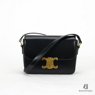 CELINE TRIOMPHE BLACK CALF GHW