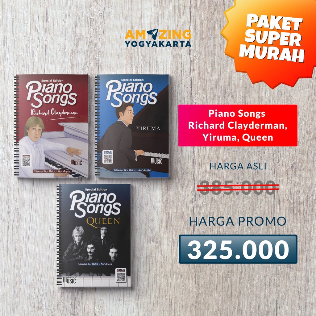 แพ็คเกจ PIANO รุ่นพิเศษ SONGS: Richard Clayderman, Yiruma และ Queen