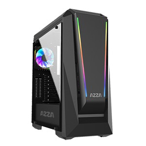 AZZA Mid Tower Tempered Glass RGB Gaming Case Chroma 410A - Black ...