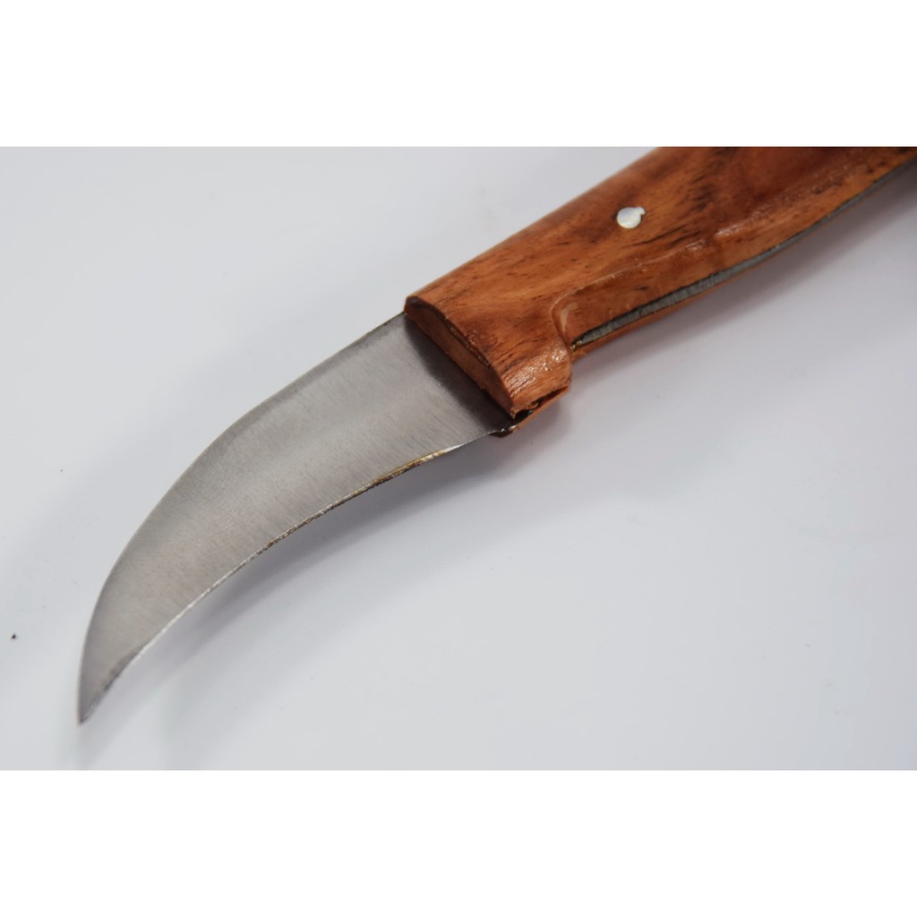 มีดตอนกิ่ง ใบมีดสแตนเลส ด้ามไม้จับถนัดมือ ใบมีดยาว 6 เซนติเมตร มีดรวมด้ามยาว 18 เซนติเมตร