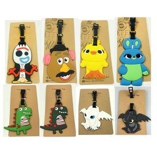 ป้ายแท็กกระเป๋าเดินทาง จี้รูปไดโนเสาร์ Toy Story ขนาดเล็ก มี 4 ชิ้น
