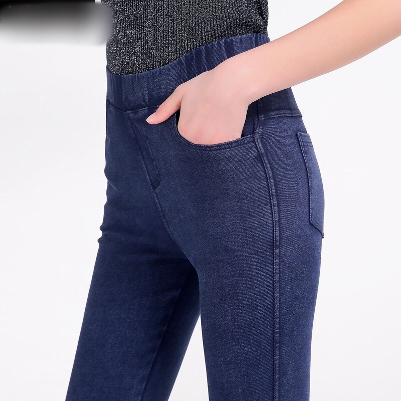 skinnyjeansleggingกางเกงสกินนี่ยีนส์ไซส์ใหญ่พิเศษ100โลใส่ได้ผ้านุ่มยืดหยุ่นดี - รูปที่ 3