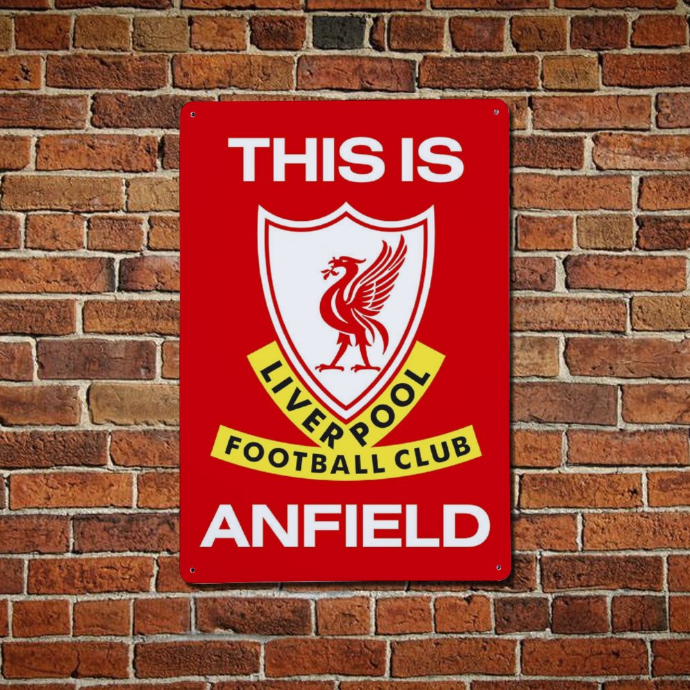 โปสเตอร์โลหะ ลาย Liverpooll Fc This Is Anfield สไตล์วินเทจ สําหรับตกแต่งบ้าน
