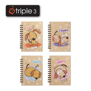 Triple3 สมุด PATCHWOOD DOG HAPPY (NOTE BOOK PATCHWOOD DOG HAPPY) 1 เล่ม