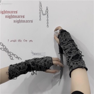 🔥Sale🔥ถุงมือปอกแขนสวมนิ้ว Y2K Gothic Gloves พร้อมส่ง