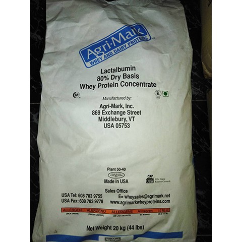 เวย์โปรตีน Agri-Mark Whey Protein Concentrate WPC80 ยกกระสอบ 20 กก.หมดอายุ 10-11-19