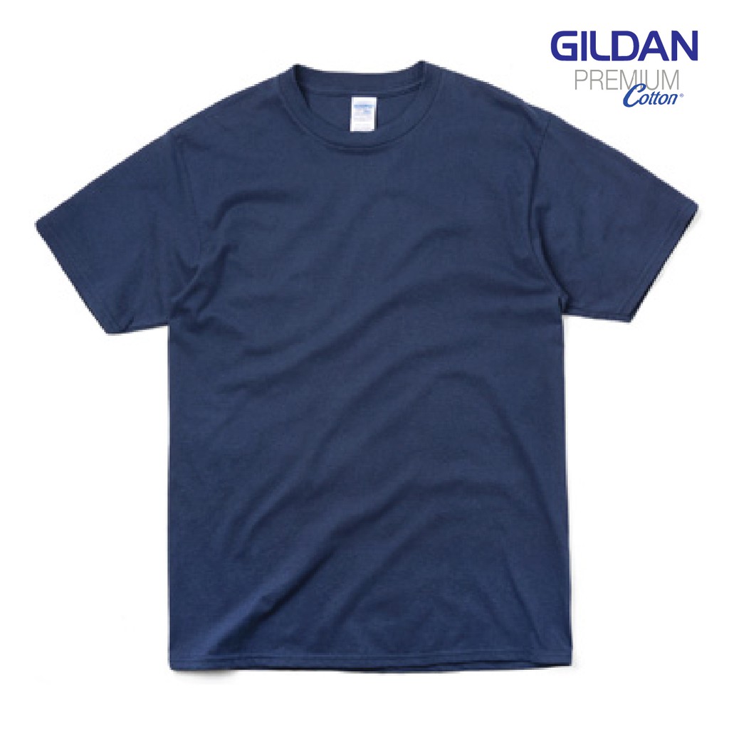 เสื้อยือคอกลมสีกรมท่า GILDAN Premium Cotton