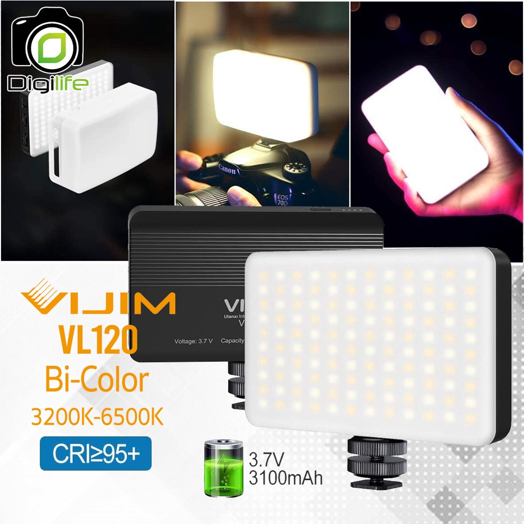 Lighting & Studio Equipments 749 บาท Vijim LED VL120 Bi-Color 3200K-6500K CRI95+ 3100 mAh – ไฟ LED Video Light ไฟวิดีโอ Live สด ถ่ายภาพ Cameras & Drones