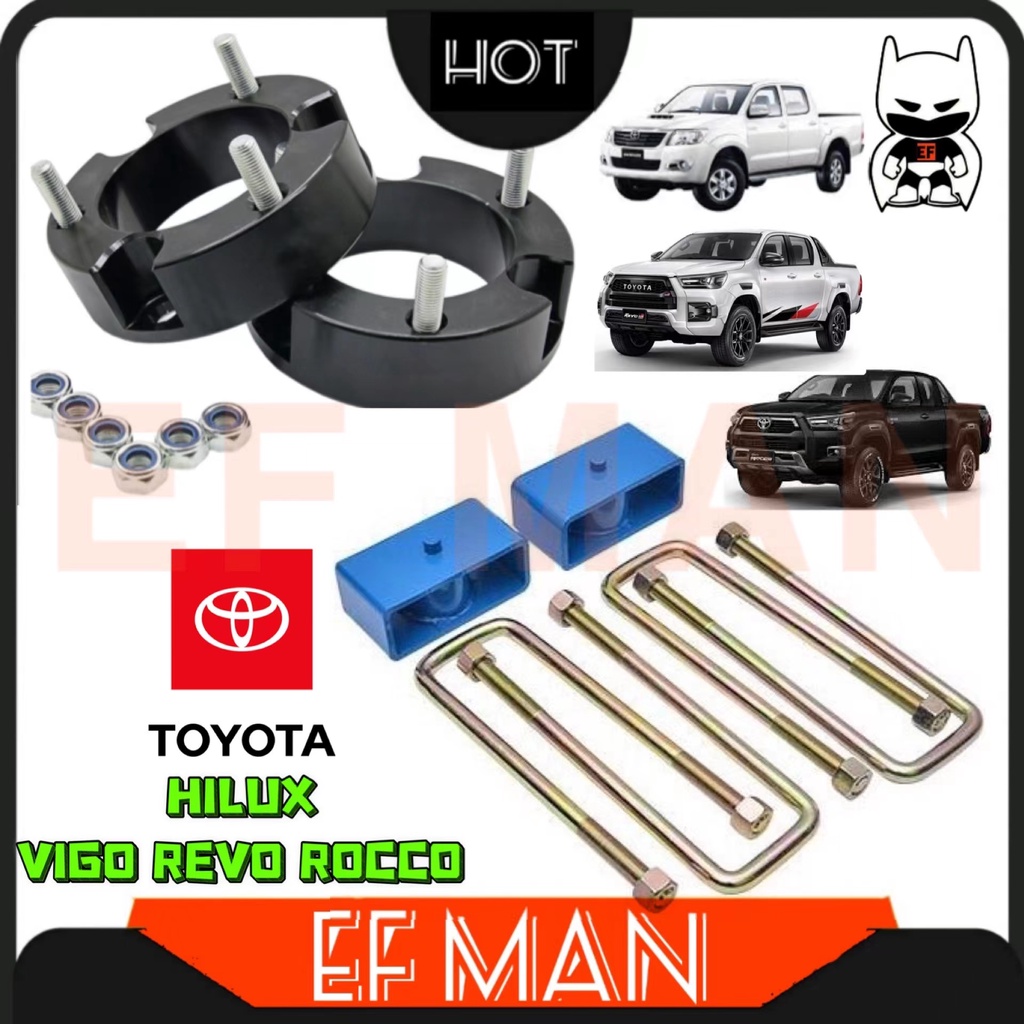 4X4 LIFT UP KIT 2 25MM HILUX RANGER NAVARA D-MAX TRITON BT50 COLORADO SPACER BLOCK U BOLT 2INCH VIGO