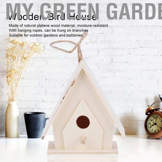 My Green Garden บ้านไม้รังนก แบบแขวน เครื่องประดับสำหรับตกแต่งลาน 4 ชิ้น