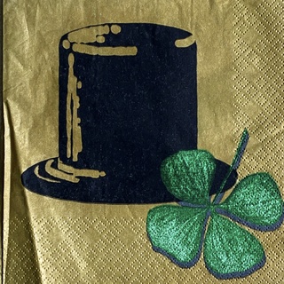 Pladao Napkin ภาพ เทศกาล St Patricks Day ใบ Clover กระดาษ แนพกิ้น สำหรับงานศิลปะ เดคูพาจ decoupage ขนาด L 33x33