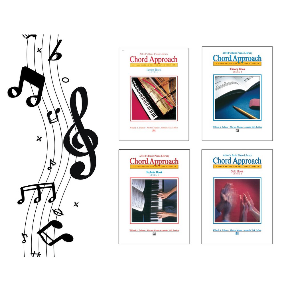 หนังสือเรียนเปียโน Alfred's Basic Piano: Chord Approach เล่ม 1-2