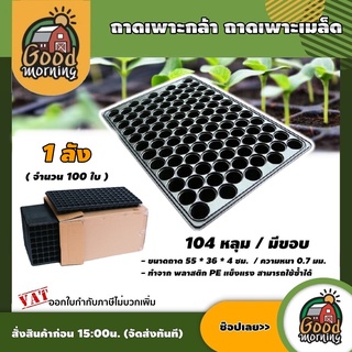 GOOD 🇹🇭 ถาดเพาะกล้า 104 หลุม 1ลัง 100  ชิ้น ถาดเพาะเมล็ด ถาดหลุม เพาะกล้า ถาดเพาะ มีขอบ อุปกรณ์เกษตร สวน