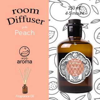 กลิ่น พีช บ๊วย Peach 250 ML 1 Lite น้ำหอมปรับอากาศ ก้านไม้หอม อโรม่า Hug Aroma Reed Diffuser ภายในบ้าน