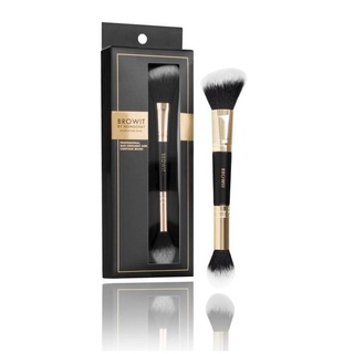 PBCOSMOSHOP Browit professional Duo Highlight and Contour Brush บราวอิท น้องฉัตร แปรงแต่งหน้า แปรงลงไฮไลท์และคอนทัวร์