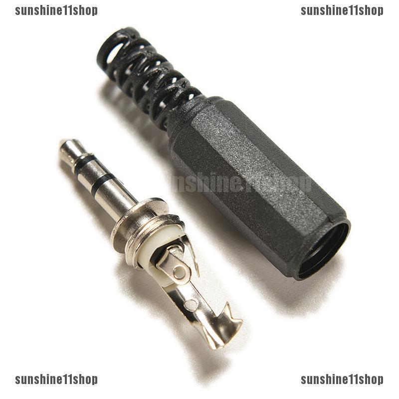 SS&10 pcs 3.5mm 1/8" Audio Male Plug Jack Adapter Stereo Connector for