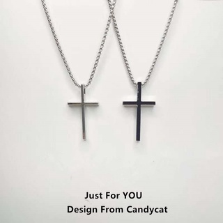 Fashion New Ins Cross Necklace Tide Pendant Hip-hop Simple Personality Male and Female Couple Student Gift Jewelry