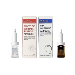 ✅ของแท้Proyou M Phyto SC Wrinkle Peptide Ampoule 8ml + Vita Whitening Ampoule 8ml : เซตคู่เพื่อผิวแพ้ง่าย