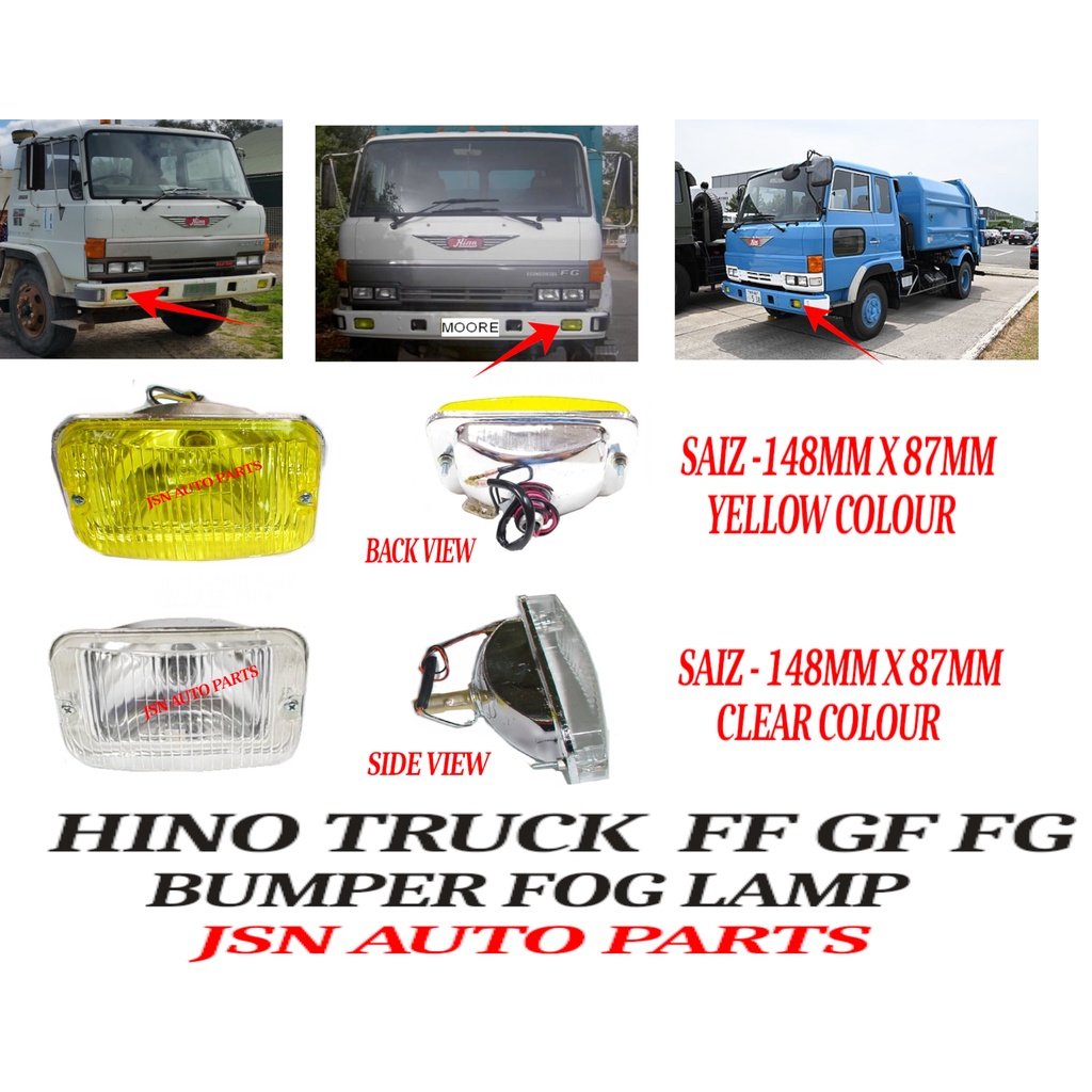 J106S08 BUMPER LAMP HINO FF GF FG สีเหลืองหรือชัดเจน COLOUR