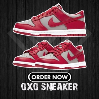 NIKE DUNK LOW MEDIUM GREY RED ของแท้100%