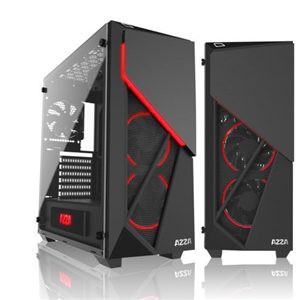 CASE AZZA Mid Tower Gaming Computer Case Inferno 310 - Black