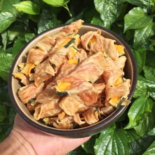 ไก่พันฟักทองญี่ปุ่น บำรุงสายตา (ขนมสุนัข,ขนมหมา,ขนมแมว,อาหารสุนัข)สุนัขเป็นโรคไตทานได้ บำรุงสายตา