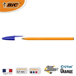 [Official Store] BIC บิ๊ก ปากกา Orange ด้ามส้ม ปากกาลูกลื่น หมึกน้ำเงิน หัวปากกา 0.7 mm. จำนวน 12 ด้าม