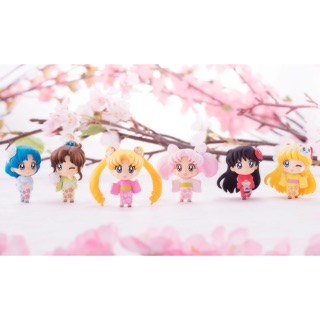 Petit Chara! Sailor Moon Minna de Omatsuri Hen Sakura ver. โมเดล ฟิกเกอร์แท้ เซเลอร์มูน เซเลอมูน ปุจิ ปุจจิ ชุดยูกาตะ