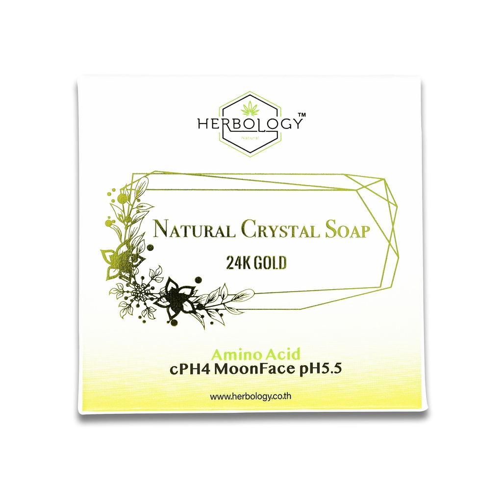 Herbology Natural Crystal Soap: 24k Gold (Thailand)