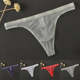 Men Lingerie Men G-string Sexy Underpants Pants Panties Thong Mesh Bikini Low Rise G-String Breathable Lingerie Male