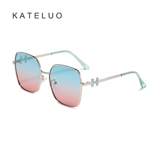 【พร้อมกล่อง】KATELUO 312 แว่นตากันแดด เลนส์โพลาไรซ์ UV400 หรูหรา แฟชั่นเรโทร สําหรับผู้หญิง