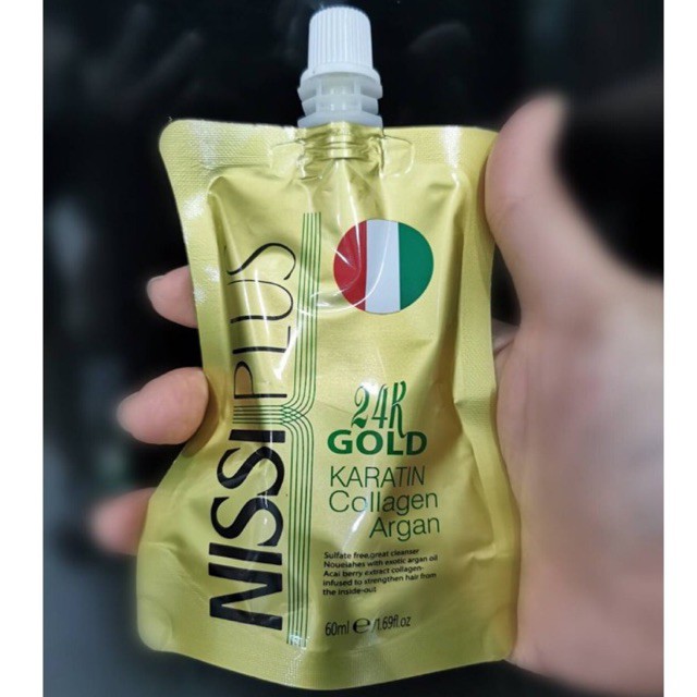 NISSI PLUS 24K GOLD KERATIN COLLAGEN ARGAN 60ml