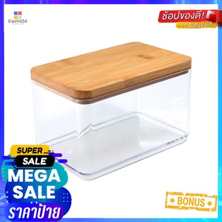 กล่องใสฝาไม้ STACKO MOKU BB01141 9x14x8.8 ซม.CLEAR BOX WITH WOODEN LID STACKO MOKU BB01141 9X14X8.8CM