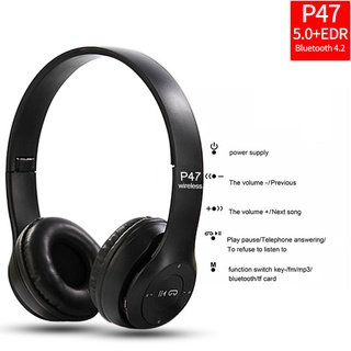 หูฟัง P47 หูฟังบลูทูธ เสียงดี Wireless Bluetooth Stereo Headset หูฟังบลูธูทไร้สาย ของแท้ 100%