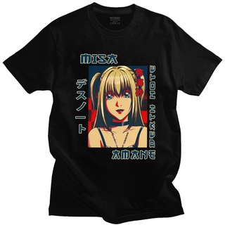 เสื้อยืดผ้าฝ้าย เสื้อยืดแขนสั้น ผ้าฝ้ายแท้ พิมพ์ลายอนิเมะ Death Note Misa Amane เหมาะกับของขวัญ สไตล์ญี่ปุ่นเรโทร สําหรั