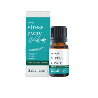 SabaiArom Stress Away Essential Oils Blend สบายอารมณ์ น้ำมันหอมระเหย กลิ่นสเตรสอะเวย์ เพื่อผ่อนคลายความเครียด
