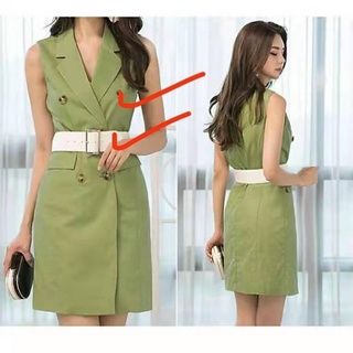 เดรสยาวแถวเข็มขัด1เส้น