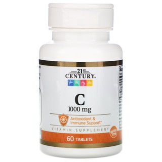 21st CENTURY VITAMIN C 1000 MG 60 TABLETS 21 เซนจูรี่ วิตามินซี 60 เม็ด