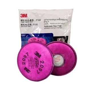 3M™ 2097 แผ่นกรองอนุภาคประสิทธิภาพสูง สำหรับหน้ากากไส้กรองคู่ P100 (2ชิ้น)