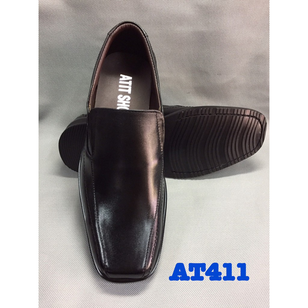 รองเท้าคัชชู หนังวัวแท้ (หัวแหลม) รหัส AT411