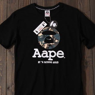 T-shirt เสื้อยืด ผ้าฝ้าย 100% พิมพ์ลาย Aape Pure T Ape Head สําหรับผู้ชาย S-5XL