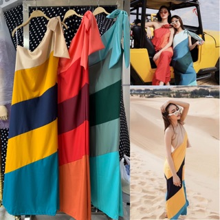 Summer Dress 3 Colors เดรสบ่าเดี่ยว ทรงเอ สีสันสดใส