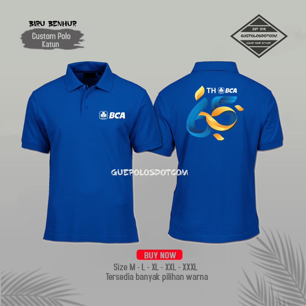 BCA Birthday Polo BCA 65th รหัส 02 - เสื้อโปโลครบรอบ BCA - เสื้อคอปก BCA - เสื้อเชิ้ตปก BCA Bank - เ