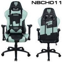 คีย์บอร์ดและเมาส์№NUBWO CH-011เก้าอี้เกมมิ่ง Gaming Chair -สีมิ้นดำ ประกัน 1ปี ขาเหล็ก