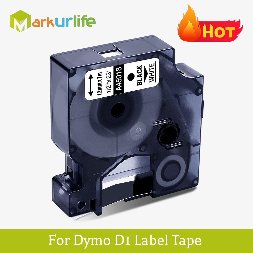 1 PCS 12mm 45013 Replacement label Self-Adhesive D1 Tape S072053 for Dymo LabelManager Printer 12mm 