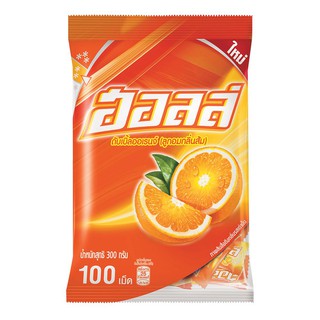 ฮอลล์ ลูกอมกลิ่นส้ม ดับเบิ้ลออเร้นจ์ 100 เม็ด  Orange flavored candy hall Double Orange, 100 tablets