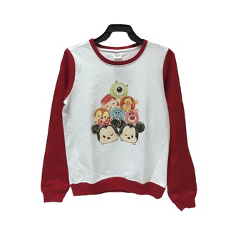 Disney Tsum Tsum เสื้อแขนยาว TT16 023 สีขาวแดง