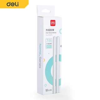 Deli กาวแท่งร้อน กาวแท่งเล็ก แท่งใหญ่ ใช้กับปืนไฟฟ้าอย่างดี 12/18pcs 7mm ปลอดสารพิษ ไม่เป็นอันตราย Glue gun